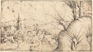 Táj egy várossal balra, 1549. alkotó: Augustin Hirschvogel