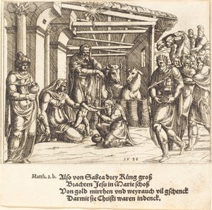 A mágusok imádása alkotó: Augustin Hirschvogel