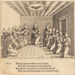 A Szentlélek leszállása, 1548. alkotó: Augustin Hirschvogel