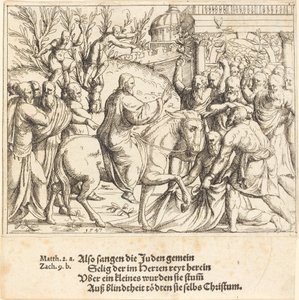 Belépés Jeruzsálembe, 1547. alkotó: Augustin Hirschvogel