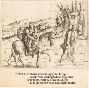 Repülés Egyiptomba alkotó: Augustin Hirschvogel