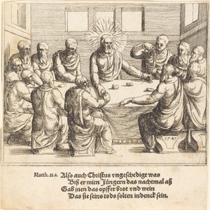 Az utolsó vacsora, 1547. alkotó: Augustin Hirschvogel
