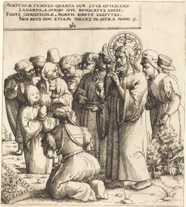Lázár feltámasztása alkotó: Augustin Hirschvogel