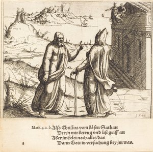 Krisztus megkísértése alkotó: Augustin Hirschvogel