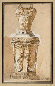 Tervezés egy monumentális vázához alkotó: Augustin Pajou