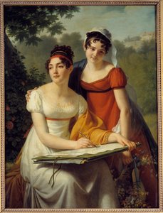 Duval hölgyek portréja. Jacques Augustin Catherine (Jacques-Augustin-Catherine) Pajou (1766-1828) festménye