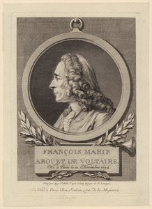 François Marie Arouet de Voltaire portréja