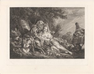 Vertumnus és Pomona egy parkban