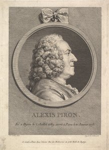 Alexis Piron portréja, 1776.