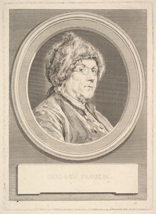 Benjamin Franklin portréja, 1777. alkotó: Augustin de Saint Aubin