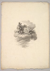 Matrica érmével a felhőn, rózsákkal balra, galambokkal lent és jobbra..., 1778-80. alkotó: Augustin de Saint Aubin