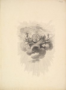 Matrica Harpocrate és Lótuszvirágokat ábrázoló éremmel, I. kötet, 12. oldal, D..., 1778-80. alkotó: Augustin de Saint Aubin