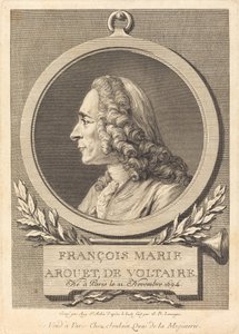 Francois Marie Arouet, Voltaire alkotó: Augustin de Saint Aubin after Jean Baptiste Lemoyne II
