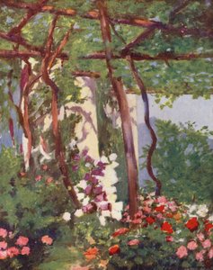 Kert, Villa Palumbo, Ravello (színes litho)