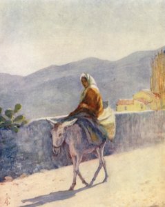 A főúton, Ronda (színes litográfia)
