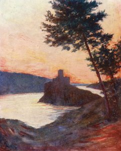 Az Amourel-kastély a Tajón, Portugália (színes litográfia) alkotó: Augustine Fitzgerald