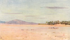 A sivatag Biskra közelében (színes litográfia) alkotó: Augustine Fitzgerald