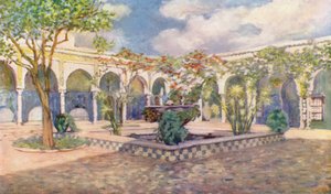 Villa Djenan El Mufti, Algír (színes litográfia)
