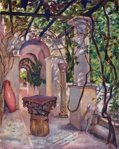 Villa Munthe, Anacapri (színes litográfia)