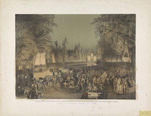 Emlékezés az 1856. június 19-i ünnepi estére. A Nieuwe Baanban (cím a tárgyon) alkotó: Augustinus Jacobus Bernardus Wouters