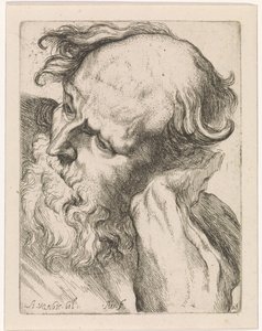 Egy öregember feje (József) Tanulmányok egy rajzkönyvhöz Anthony van Dyck klasszikus szobrai és figurái után (sorozat címe)
