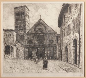 Assisi, S. Rufinus (rézkarc papírra)