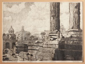 Róma, Augustus fóruma (rézkarc papírra)