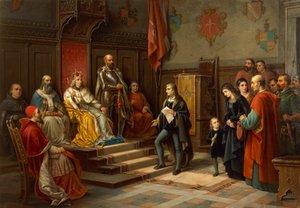 III. Frigyes, akit Raffaele Zovenzoni trieszti költő, Augusto Tominz (1818-1883) kényszerített a törökök elleni felvonulásra alkotó: Augusto Tominz