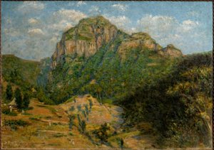Afrikai táj (olaj, vászon), 79 x 112,5 cm. alkotó: Augusto Valli