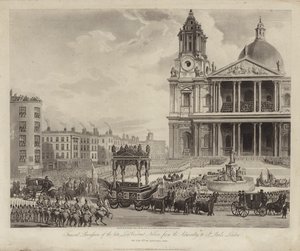 Lord Nelson admirális temetési menete az Admiralitástól a St Paul