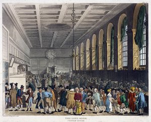 A vámház belseje, London, 1808