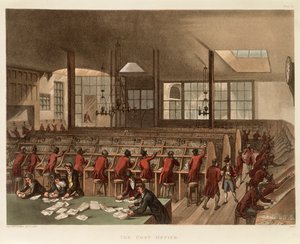 Posta, c1808 alkotó: Augustus Charles Pugin, Thomas Rowlandson