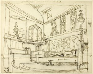 Court of Chancery, Westminster Hall alkotó: Augustus Charles Pugin