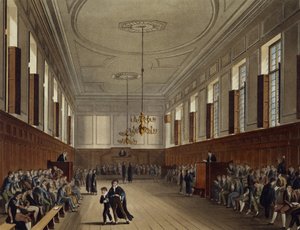 Eton School Room, az "Eton College története", a "History of the Colleges" része, vésette Joseph Constantine Stadler (fl.1780-1812) pub. R. Ackermann, 1816 (akvatinta)