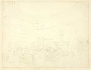 Tanulmány a Board of Trade számára, a Microcosm of Londontól alkotó: Augustus Charles Pugin