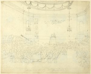 Tanulmány a Piccadilly-i Vitaközösség számára, London mikrokozmoszából alkotó: Augustus Charles Pugin