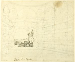 Tanulmány a Drurylane Színházhoz, London mikrokozmoszából alkotó: Augustus Charles Pugin