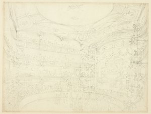 Tanulmány a Royal Circus számára, a Microcosm of Londontól alkotó: Augustus Charles Pugin