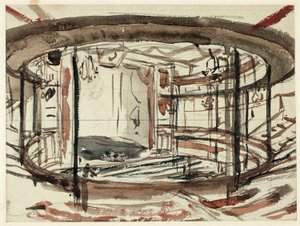 Tanulmány a Sadlers Wells Színház számára alkotó: Augustus Charles Pugin