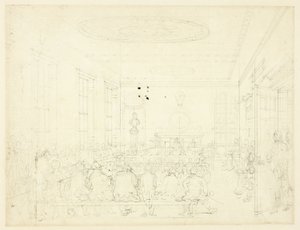 Study for Society for the Incouragement of Agriculture, a Microcosm of London alkotó: Augustus Charles Pugin
