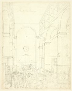 Tanulmány a tőzsdére, a londoni Microcosmtól alkotó: Augustus Charles Pugin