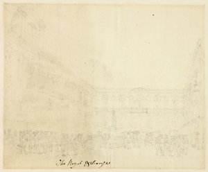 Tanulmány a Royal Exchange számára, a londoni Microcosmtól alkotó: Augustus Charles Pugin