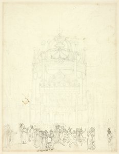Tanulmány a Vauxhall Garden számára alkotó: Augustus Charles Pugin