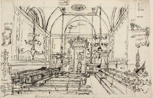 Tanulmány a Lordok Házának alkotó: Augustus Charles Pugin