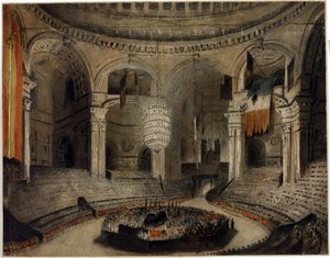 Lord Horatio Nelson (1758-1805) temetése a Szent Pál templomban (London, Anglia), január 9. alkotó: Augustus Charles Pugin
