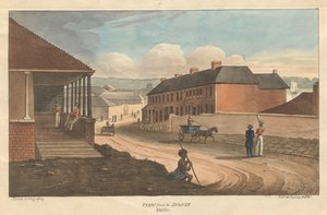 Kilátás a Sydney HotelEarle-ből, Augustus. Kilátások Ausztráliában. Sydney – Earle litográfiája, 1826