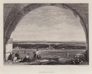 Damaszkusz (színes litó) alkotó: Augustus Wall (after) Callcott