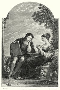 Raffaelle és a Fornarina (metszet) alkotó: Augustus Wall (after) Callcott