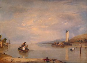 Halálnyugalom, csónakok a Cowes-kastély mellett, 1841