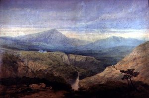 Mawddach folyó völgye: Cader Idris a távolban